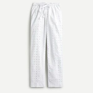 J. Crew White Eyelet Tapered Pants - Size 16